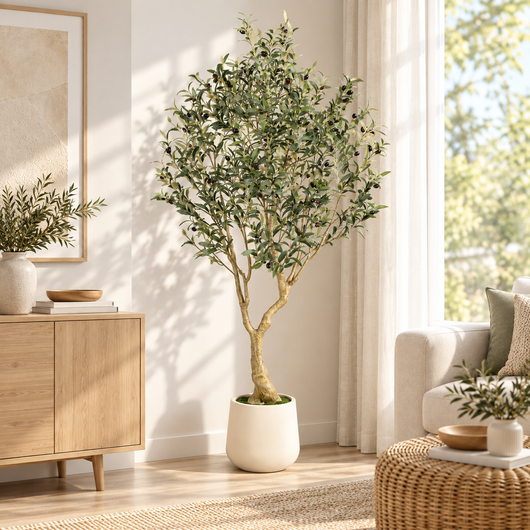 LumiWarm™ Faux Olive Tree w/ Planter Pot