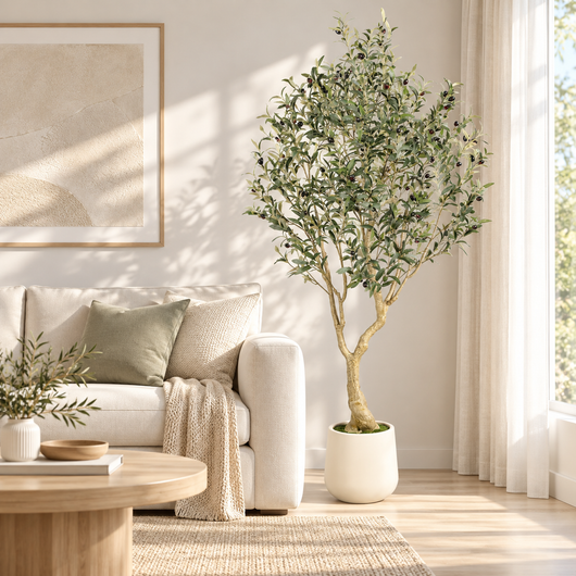 LumiWarm™ Faux Olive Tree w/ Planter Pot